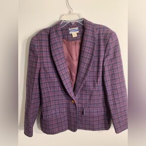 Vintage Pendleton 100% virgin wool suit jacket sz 14, pockets, single button